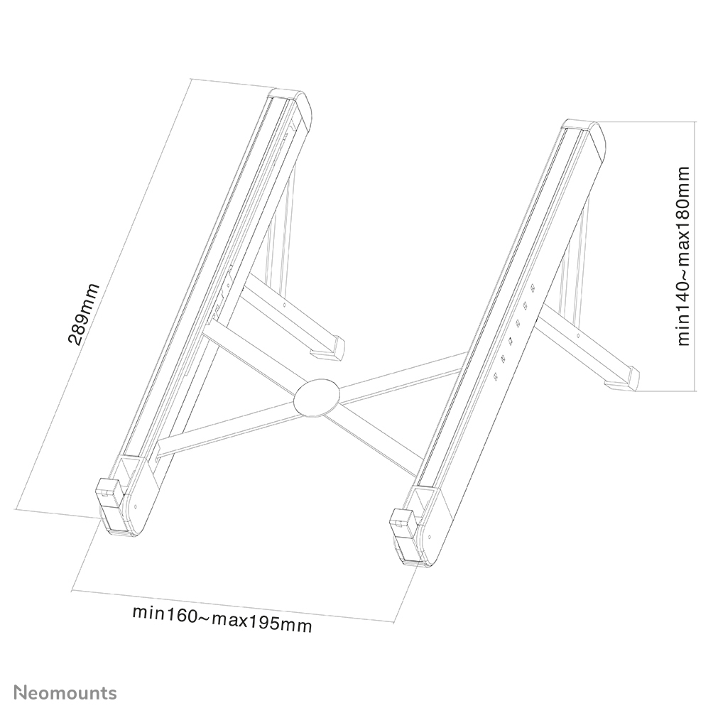 Neomounts NSLS010 Supporto per laptop 11-17" - pieghevole - compatto - universale